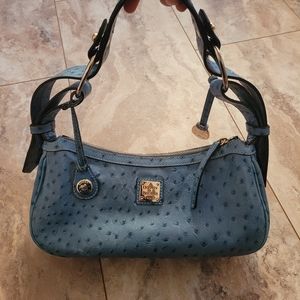 DOONEY AND BOURKE Blue Ostrich  print Handbag
